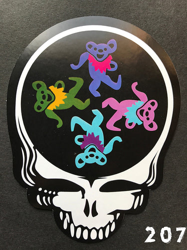 Grateful Dead Steal Your Face Dancing Bears Sticker